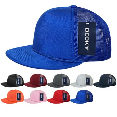 Decky Blank Two Tone Foam Trucker Hat w/Flat Bill