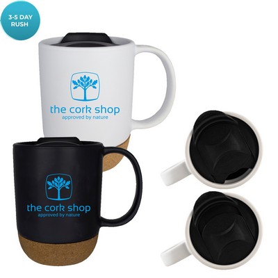 14 Oz Ceramic Cork Bottom Mug