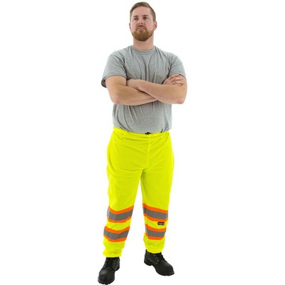 Majestic 75-2501 Hi-Viz Pants with DOT Striping, ANSI E