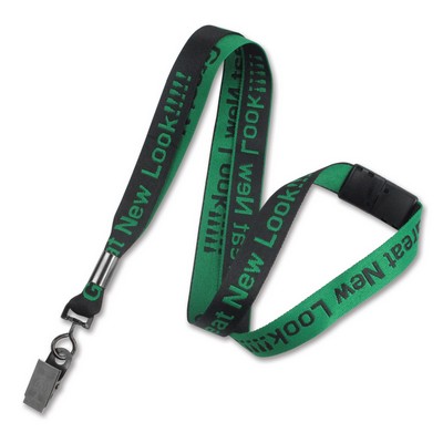 Woven Polyester Lanyard with Woven Imprint Logo