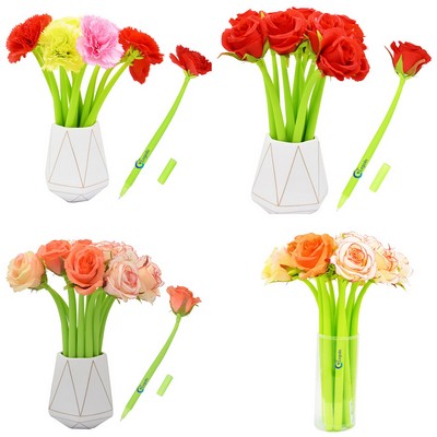 Creative Artificial Flower 0.5MM Gel Ink Ballpoint Pen