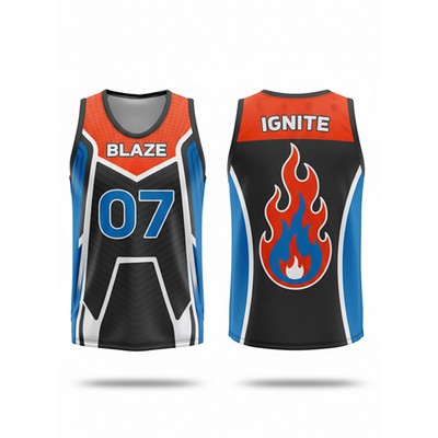 Unisex & Kids' Sublimation Basketball Jersey - 160G Birdseye
