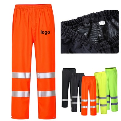 Hi-Vis Mesh Safety Pants – ANSI Class E, Reflective, Elastic Fit
