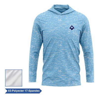 Sublimation Premium Poly Spandex Long Sleeve Hooded T-Shirt