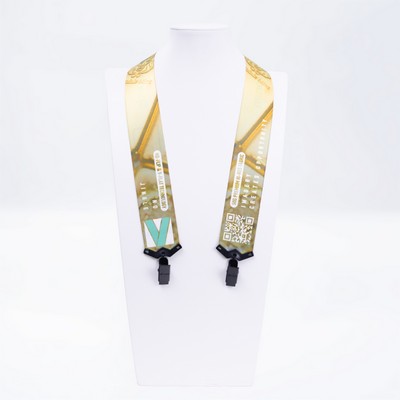 The Big One 1.5" Double Hook RPET Lanyard with Safety Breakaway