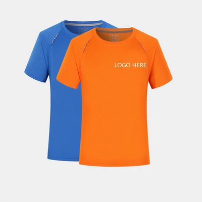 Adult Silver Ion Antibacterial Round Neck Quick Drying T Shirt