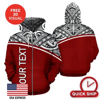 Full Zipper Hoodie (Full Dye Sublimation)