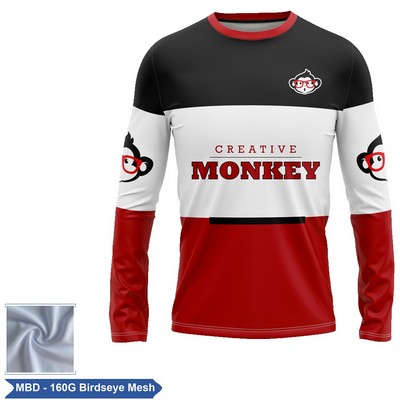 Unisex & Kids' Sublimation Birdseye Mesh Long Sleeve T-Shirt