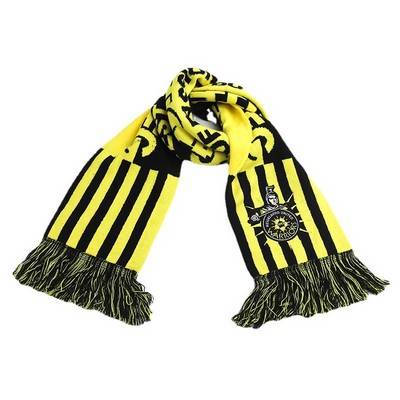 Custom Unisex Acrylic Knitted Scarf W/ Tassel