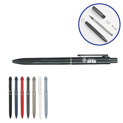 Button-Type Metal Ballpoint Pen