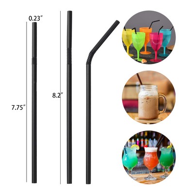 Black Disposable Bendy Straws