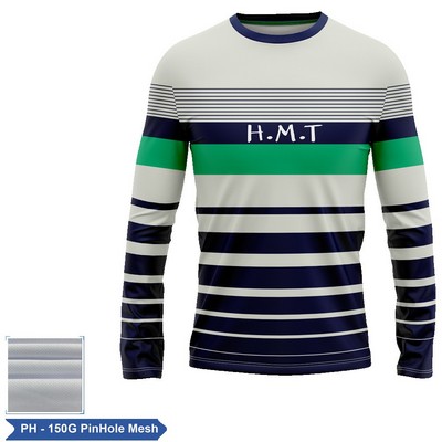 Sublimation Pinhole Long Sleeve T-Shirt -Unisex, Women, Kids