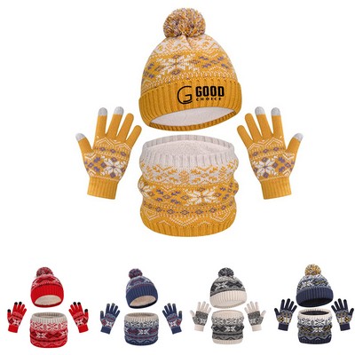 ChildrenWinter Beanie/Scarf/Gloves Set