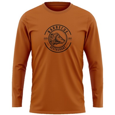 Unisex Long Sleeve T-Shirt - 180G Milk Silk w/ Heat Press