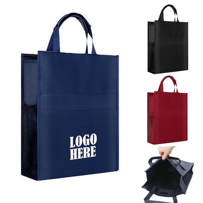 Oxford Fabric Briefcase With Leather Handle