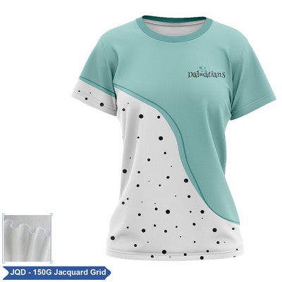 Women's Sublimation 160G Jacquard Short Sleeve T-Shirt