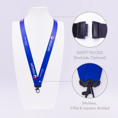 1" Single Hook Stitchless Lanyard