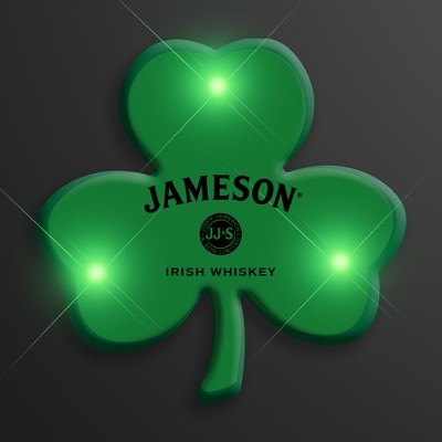 Blinky Green Shamrock Flashing Pins - PRINTED