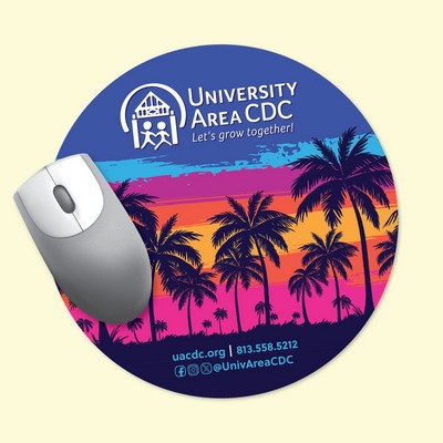 Vynex® DuraTec® 8" Round x1/8" Hard Surface Mouse Pad