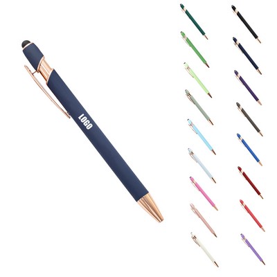 Rubber Coated Stylus Ballpoint Pen