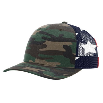 Richardson¨ Printed Mesh Trucker Snapback Cap (Blank)