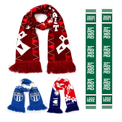 Acrylic Knit Scarves with Fringe