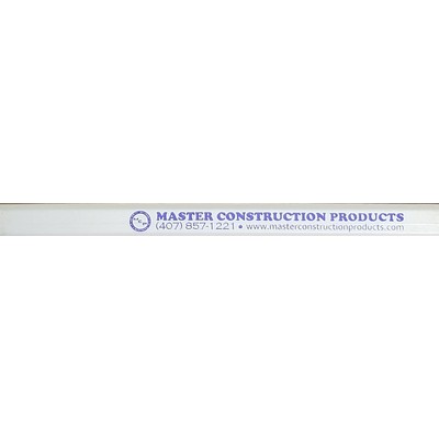Carpenter pencil with soft, medium & hard leads available, imprinted 1 side